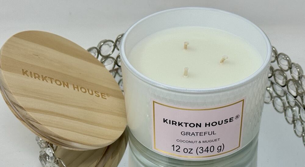 Kirkton House Greatful 3 Wick Candle ~ Coconut & Muguet 12 Oz